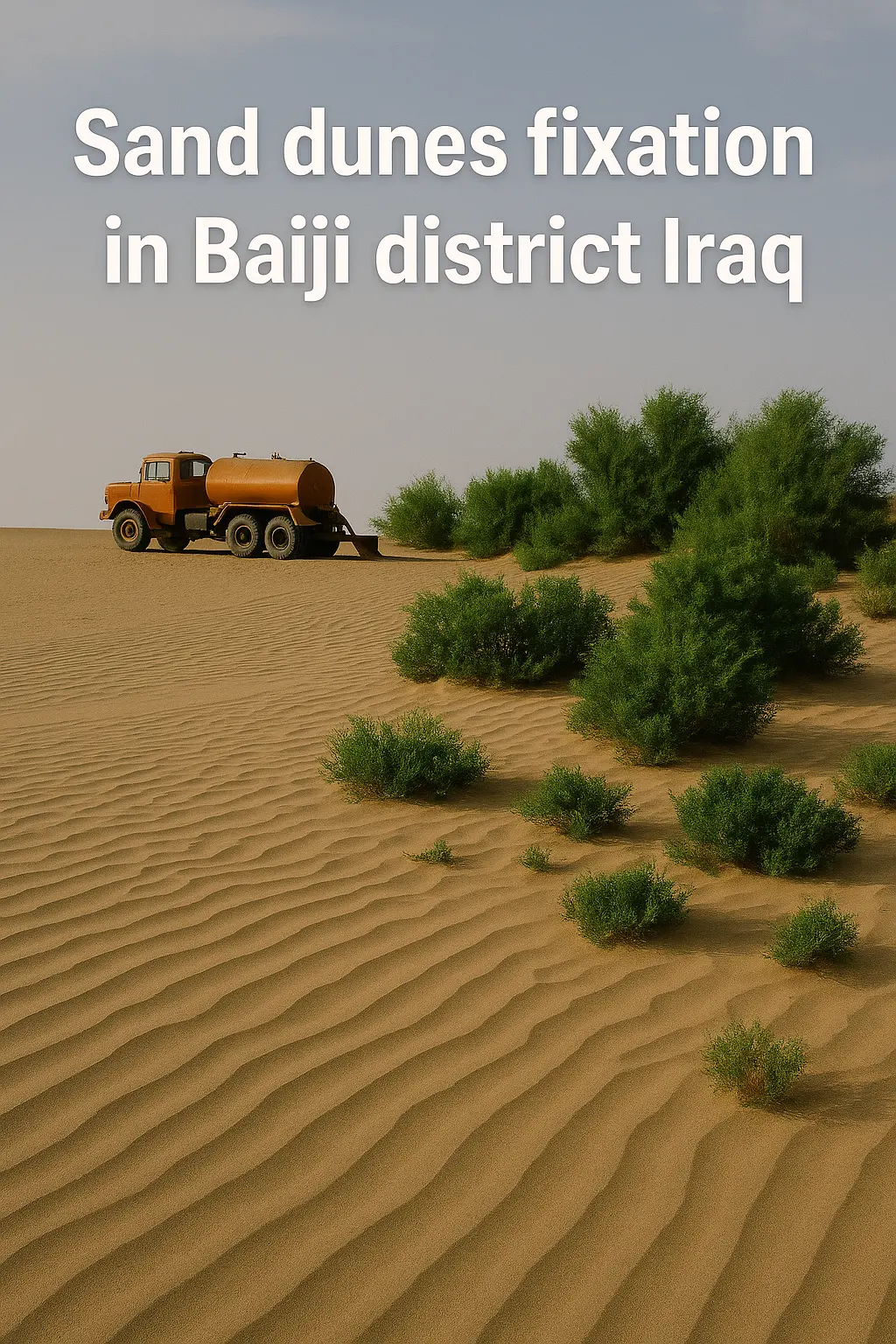 Sand Dunes Fixation In Baiji District Iraq 
